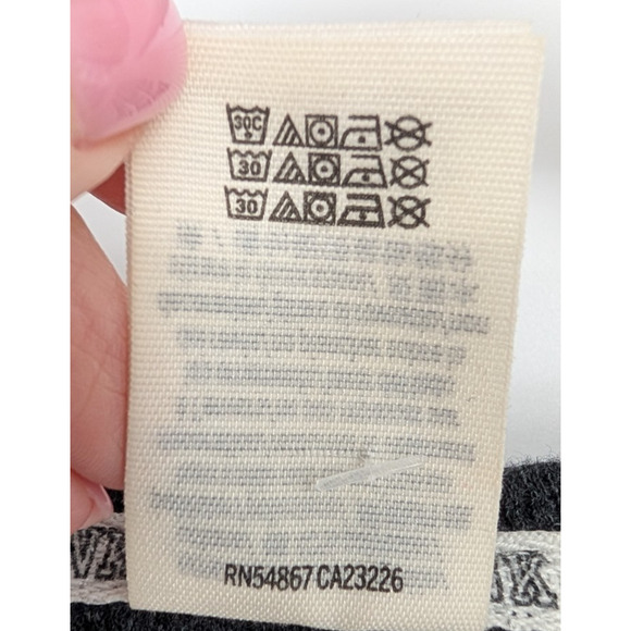 VTG Y2K Victorias Secret PINK Gray Thermal Waffle Logo Henley Sleep Shirt Small - Picture 7 of 9